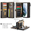 CaseMe - Samsung Galaxy S21 Ultra Hoesje - Back Cover en Wallet Book Case - Multifunctioneel - Bruin