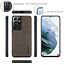 CaseMe - Samsung Galaxy S21 Ultra Case - Back Cover and Wallet Book Case - Multifunctional - Brown