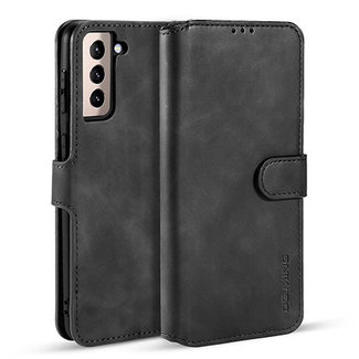 CaseMe CaseMe - Samsung Galaxy S21 Case - with Magnetic closure - Leather Book Case - Black