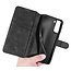 CaseMe - Samsung Galaxy S21 Case - with Magnetic closure - Leather Book Case - Black