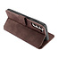 CaseMe - Samsung Galaxy S21 Case - with Magnetic closure - Leather Book Case - Dark Brown