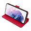 CaseMe - Samsung Galaxy S21 Case - with Magnetic closure - Leather Book Case - Red