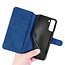 CaseMe - Samsung Galaxy S21 Hoesje - Met Magnetische Sluiting - Ming Serie - Leren Book Case - Blauw