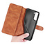 CaseMe - Samsung Galaxy S21 Plus Case - with Magnetic closure - Leather Book Case - Light Brown