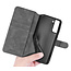 CaseMe - Samsung Galaxy S21 Plus Case - with Magnetic closure - Leather Book Case - Grey