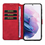 CaseMe - Samsung Galaxy S21 Plus Case - with Magnetic closure - Leather Book Case - Red
