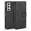 CaseMe - Samsung Galaxy S21 Ultra Case - with Magnetic closure - Leather Book Case - Black