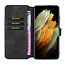 CaseMe - Samsung Galaxy S21 Ultra Case - with Magnetic closure - Leather Book Case - Black