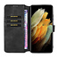 CaseMe - Samsung Galaxy S21 Ultra Hoesje - Met Magnetische Sluiting - Ming Serie - Leren Book Case - Zwart