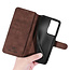 CaseMe - Samsung Galaxy S21 Ultra Case - with Magnetic closure - Leather Book Case - Dark Brown
