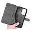 CaseMe - Samsung Galaxy S21 Ultra Case - with Magnetic closure - Leather Book Case - Grey