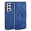CaseMe - Samsung Galaxy S21 Ultra Case - with Magnetic closure - Leather Book Case - Blue