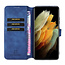 CaseMe - Samsung Galaxy S21 Ultra Case - with Magnetic closure - Leather Book Case - Blue