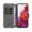 CaseMe - Samsung Galaxy S20 FE Hoesje - Met Magnetische Sluiting - Ming Serie - Leren Book Case - Grijs