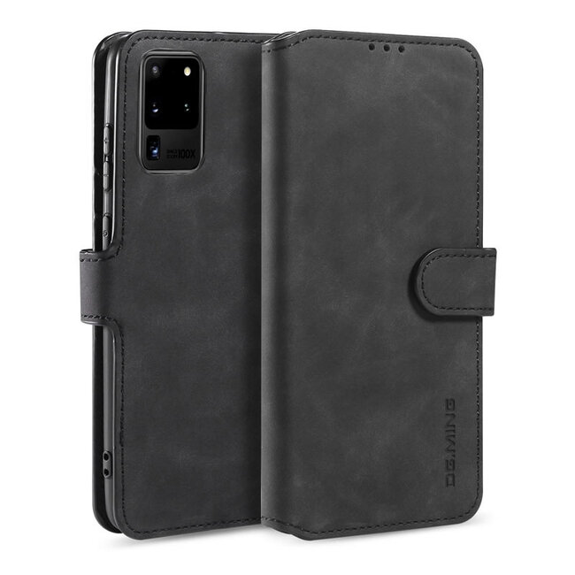 CaseMe - Samsung Galaxy S20 Case - with Magnetic closure - Leather Book Case - Black