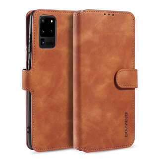 CaseMe CaseMe - Samsung Galaxy S20 Case - with Magnetic closure - Leather Book Case - Light Brown