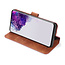 CaseMe - Samsung Galaxy S20 Case - with Magnetic closure - Leather Book Case - Light Brown