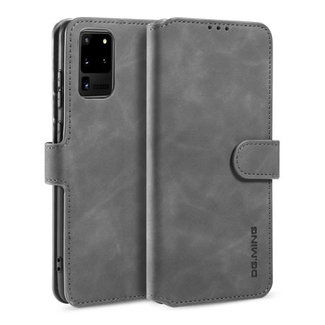 CaseMe CaseMe - Samsung Galaxy S20 Case - with Magnetic closure - Leather Book Case - Grey