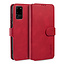 CaseMe - Samsung Galaxy S20 Hoesje - Met Magnetische Sluiting - Ming Serie - Leren Book Case - Rood
