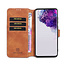 CaseMe - Samsung Galaxy S20 Plus Case - with Magnetic closure - Leather Book Case - Light Brown