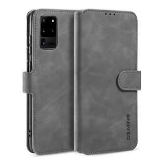 CaseMe CaseMe - Samsung Galaxy S20 Plus Case - with Magnetic closure - Leather Book Case - Grey