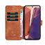 CaseMe - Samsung Galaxy Note 20 Hoesje - Met Magnetische Sluiting - Ming Serie - Leren Book Case - Licht Bruin