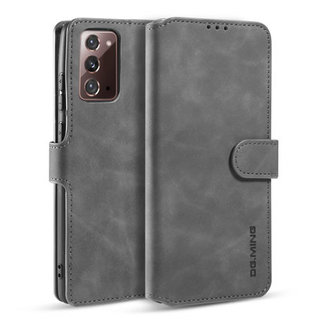 CaseMe CaseMe - Samsung Galaxy Note 20 Case - with Magnetic closure - Leather Book Case - Grey