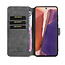 CaseMe - Samsung Galaxy Note 20 Hoesje - Met Magnetische Sluiting - Ming Serie - Leren Book Case - Grijs