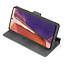 CaseMe - Samsung Galaxy Note 20 Hoesje - Met Magnetische Sluiting - Ming Serie - Leren Book Case - Grijs