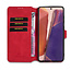 CaseMe - Samsung Galaxy Note 20 Hoesje - Met Magnetische Sluiting - Ming Serie - Leren Book Case - Rood