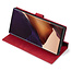 CaseMe - Samsung Galaxy Note 20 Ultra Hoesje - Met Magnetische Sluiting - Ming Serie - Leren Book Case - Rood