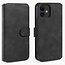 CaseMe - iPhone 12 Mini Case - with Magnetic closure - Leather Book Case - Black