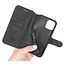 CaseMe - iPhone 12 Mini Case - with Magnetic closure - Leather Book Case - Black