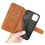 CaseMe - iPhone 12 Mini Case - with Magnetic closure - Leather Book Case - Light Brown