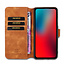 CaseMe - iPhone 12 / 12 Pro Case - with Magnetic closure - Leather Book Case - Light Brown