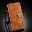 CaseMe - iPhone 12 / 12 Pro Case - with Magnetic closure - Leather Book Case - Light Brown