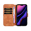 CaseMe - iPhone 12 Pro Max Case - with Magnetic closure - Leather Book Case - Light Brown