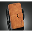 CaseMe - iPhone 12 Pro Max Hoesje - Met Magnetische Sluiting - Ming Serie - Leren Book Case - Licht Bruin
