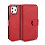 CaseMe - iPhone 12 Pro Max Hoesje - Met Magnetische Sluiting - Ming Serie - Leren Book Case - Rood