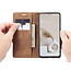 CaseMe - Case for Samsung Galaxy S20 FE - PU Leather Wallet Case Card Slot Kickstand Magnetic Closure - Light Brown