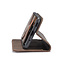 CaseMe - Case for Samsung Galaxy S20 FE - PU Leather Wallet Case Card Slot Kickstand Magnetic Closure - Dark Brown
