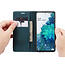 CaseMe - Case for Samsung Galaxy S20 FE - PU Leather Wallet Case Card Slot Kickstand Magnetic Closure - Blue