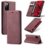 CaseMe - Case for Samsung Galaxy S20 FE - PU Leather Wallet Case Card Slot Kickstand Magnetic Closure - Red