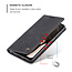 CaseMe - Case for Samsung Galaxy A12 - PU Leather Wallet Case Card Slot Kickstand Magnetic Closure - Black