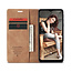 CaseMe - Case for Samsung Galaxy A12 - PU Leather Wallet Case Card Slot Kickstand Magnetic Closure - Light Brown