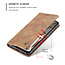 CaseMe - Samsung Galaxy A12 Hoesje - Wallet Book Case - Magneetsluiting - Licht Bruin