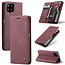 CaseMe - Samsung Galaxy A12 Hoesje - Wallet Book Case - Magneetsluiting - Rood