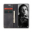 CaseMe - Case for Xiaomi Mi 11 - PU Leather Wallet Case Card Slot Kickstand Magnetic Closure - Black