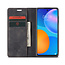 CaseMe - Case forHuawei P Smart 2021 - PU Leather Wallet Case Card Slot Kickstand Magnetic Closure - Black
