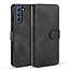 CaseMe - Samsung Galaxy S21 FE Case - with Magnetic closure - Leather Book Case - Black